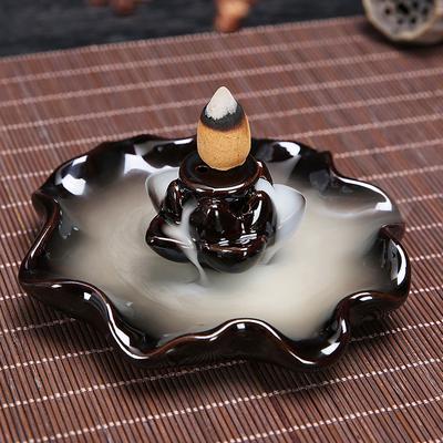 Ceramic Backflow Incense Burner Base Home Decorations Oke Fountain Mountain Stream Waterfall Back Flow Incense