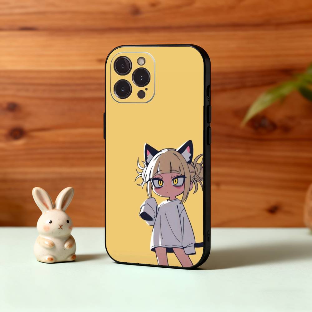 My Hero Anime  H-Himiko Toga Phone Case For iPhone17,16,15,14,13,12,Plus,Pro Max, 5G Others Soft Black Cover iPhone13PRO
