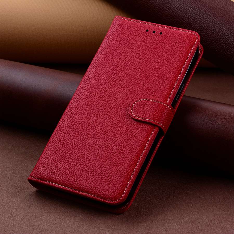 Litchi Texture Leather Flip Case For Xiaomi Poco M8 C65 X6 Pro 5G M4 M3 X5 13T 12T 15T Redmi Note 8 9 10 11 12 13 9T 9C 13C A2 A3 Wallet Phone Cover