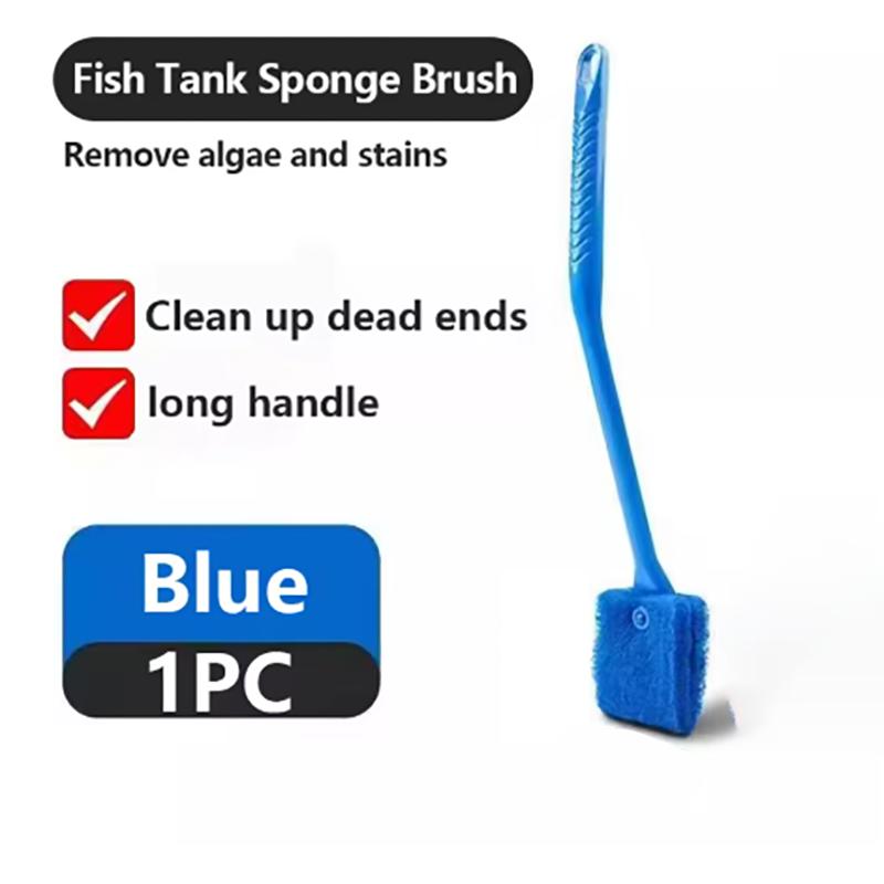 

Fish Tank Glass Plant Cleaning Brush Floating Cleaning Window Algae Scraping Sponge Accessories Aquarium Fish Tank Cleaning tool синий