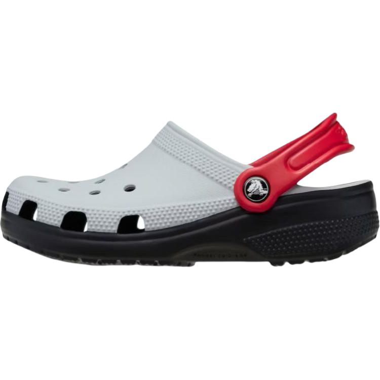Crocs Classic Clog Versatile Comfortable Breathable Low-Top Kids Sandals Kids Sandals Gray Red 211258-1NM