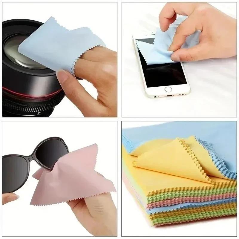 Wholesale 100pc Microfiber Cleaning Cloth Soft Chamois Eyeglasses Lens Glasses Cleaner Cloths Phone Camera Screen Cleaning Wipes