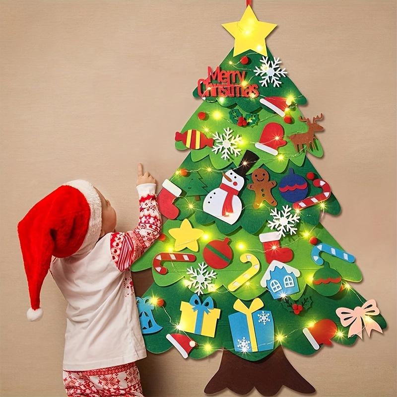 Choinka DIY z oświetleniem LED String dla dzieci Prezenty świąteczne Dekoracje świąteczne Artykuły na imprezę noworoczną, artykuły dekoracyjne na Boże Narodzenie