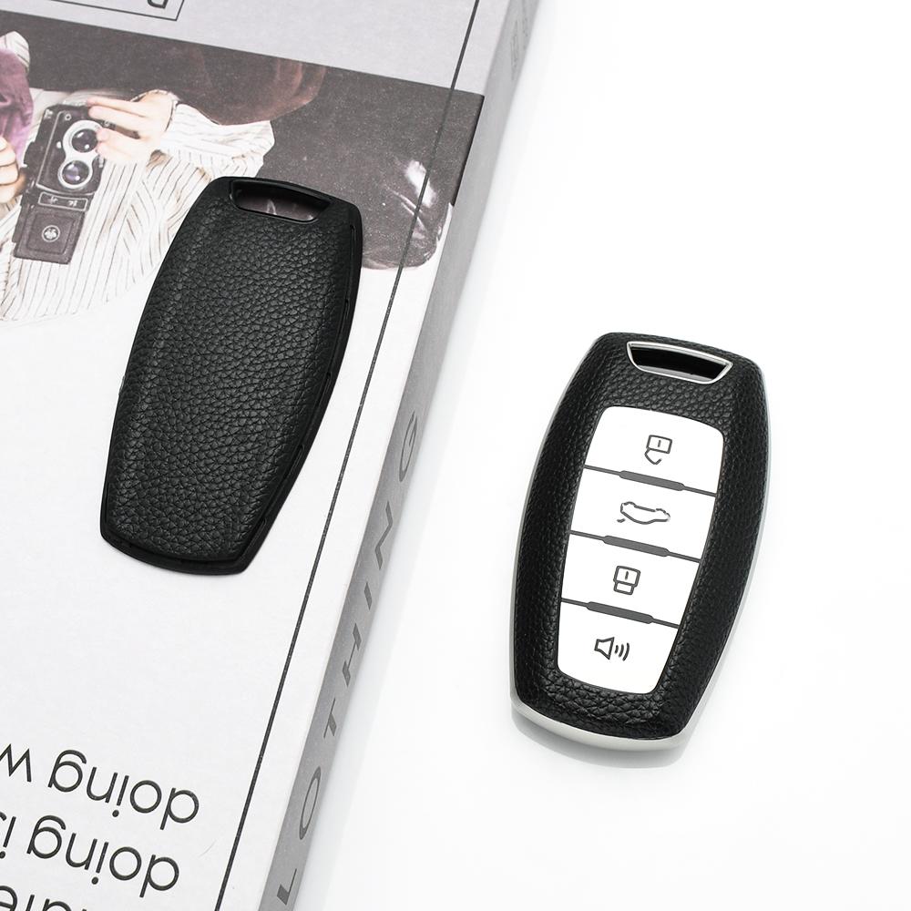 TPU Leather Car Key Case Cover For Great Wall Haval Jolion 2022 H6 H7 H4 H9 F5 F7 F7X F7H H2S GMW Dargo Auto Shell Fob Holder