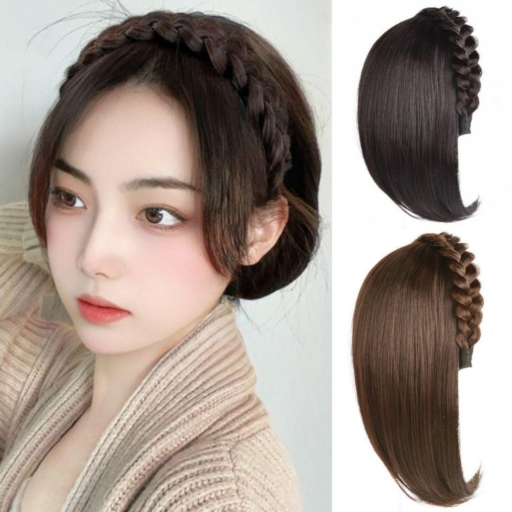 Korean Style Half Headband Wig Clip in Wig Replacement Block  Women