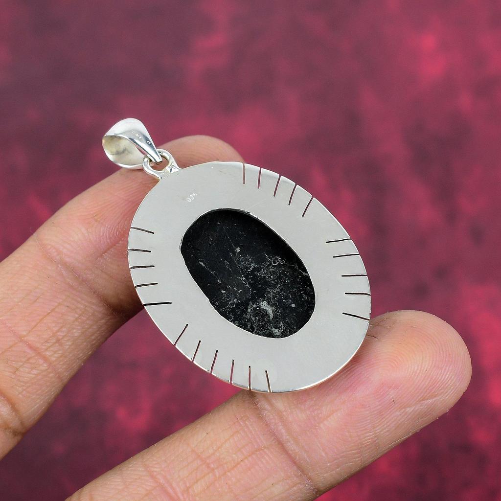 Black Tourmaline Pendant Gemstone Jewelry, 925 Solid Sterling Silver Pendant, Handmade Amazing Pendant Jewelry