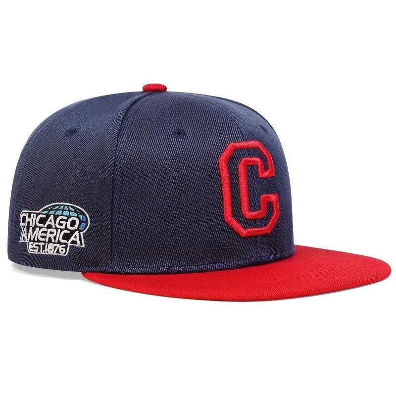 Hip-Hop Chicago Side Stitching Stitched Embroidered Alphabet C Neutral Gender Women  Men For Hats Spring Autumn Outdoor Adjustable Casual Baseball