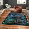 Cyber Crocodile Gallery Pattern Rug Floor Mat for Living Room or Bedroom Soft and Comfortable Carpet a Gift for Birthday and Holiday.