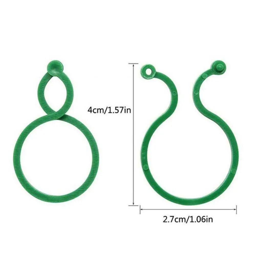 50Pcs Bundled Upright Plant Holder Green Tie Vine Strapping Clips New Garden Plant Clips