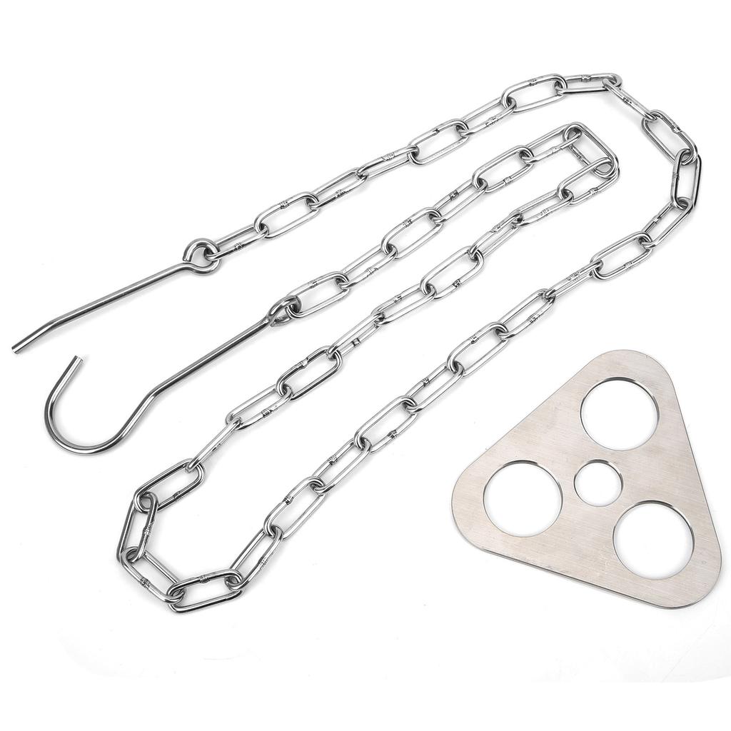 Tragbares Outdoor-Camping-Picknick-Kochstativ Edelstahl Hängekette Topfhalter
