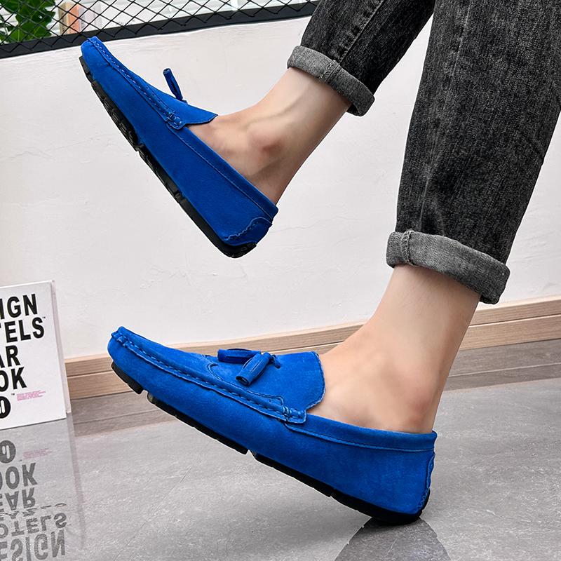 Herren-Mokassins, Pennyloafer, Autofahrerschuhe, bequeme flache Schuhe aus Leder, lässige Slipper in Übergröße, farbige Schuhe für Männer