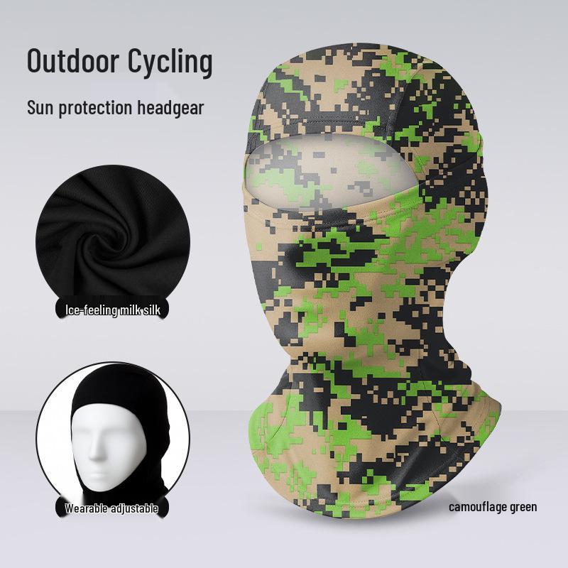 Quick-Dry Multifunctional Summer Cycling Face Mask: Breathable, Sun-Protective, Ice Silk Balaclava & Headband