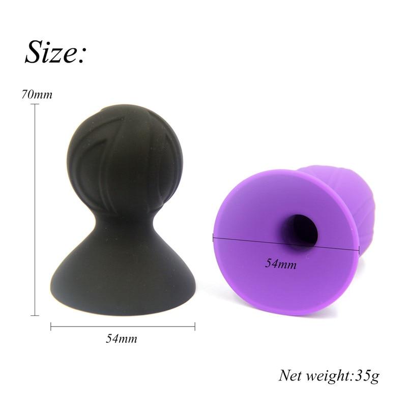 Silicone Suckers Black Breast Nipple Suction Pumps  Fetish Nipple & Clitoral Toys