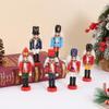 1/3/6Pcs Desktop Decor 12Cm Miniatures Nutcracker Puppet Ornaments Cartoon Walnuts Soldiers Band Doll Pendant Christmas Gift