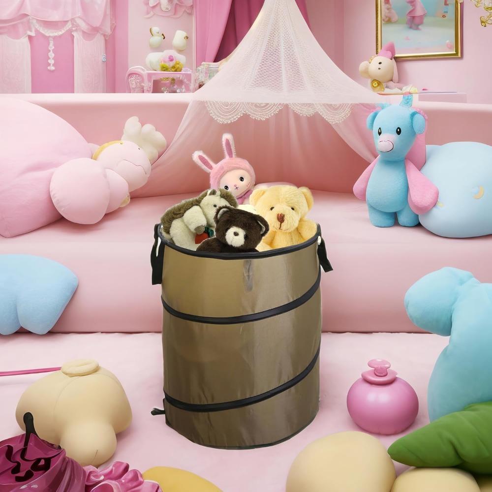 Collapsible Trash Can/Folding Garbage Cans Portable Pop Up Trash Can for Camping Garbage Collapsible Clothes Toys Recycle Bin