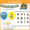 Zelda Game Themed Birthday Party Decoration Set With Banners, Cake Toppers, And Balloons Starry Sky Brand