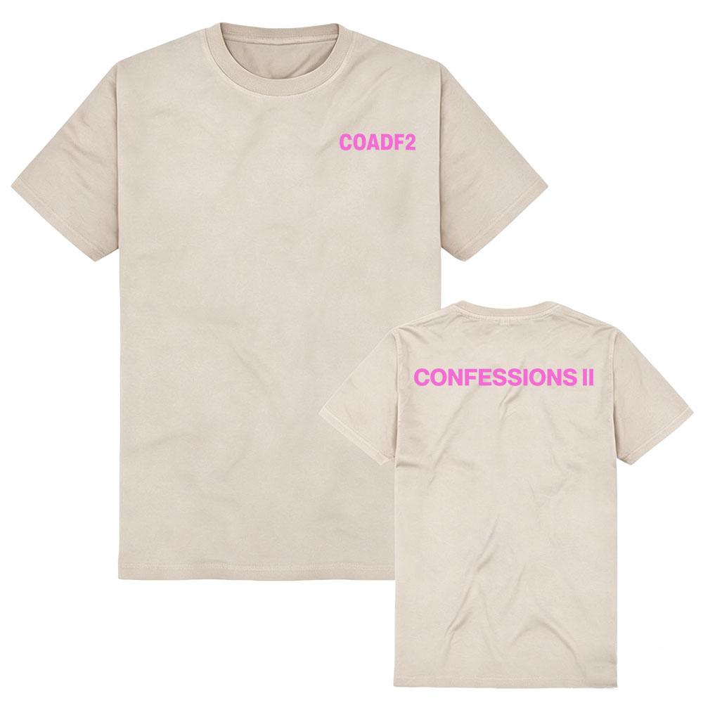 COADF CONFESSIONS II Tees Madonnaa Singer Graphic Merch Tops Short Sleeve Cotton Fashion Tshirts Unisex Streetwear Loose Casual