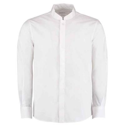 Mens Mandarin Collar Long-Sleeved Shirt