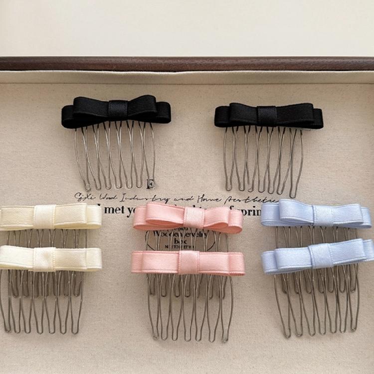 Sweet Bowknot Hair Comb Girl Hair Styling Hair Bows Antislip Women Hair Decors