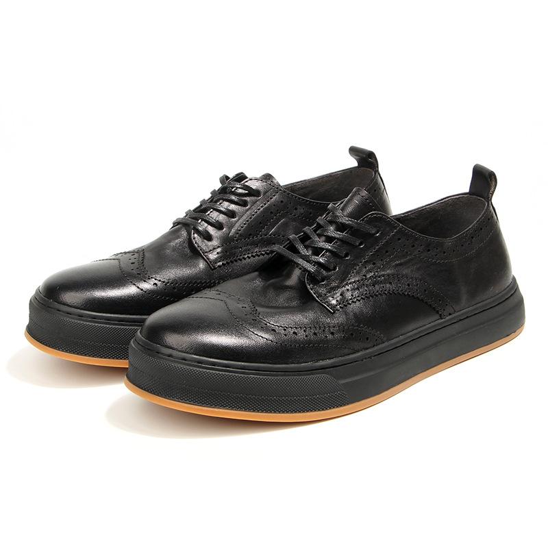 139-7 Washed Leather Men'S Shoes Brock Carved Leather Shoes Genuine Leather Men'S Casual Shoes Hand-Polished To Make Old Shoes