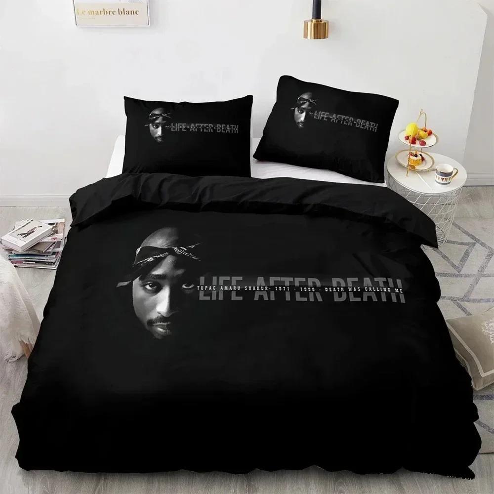 2Pac Tupac Amaru Shakur Bedding Set Printed Bed Set With Pillowcase Bed Duvet Cover Soft Queen King Size Bedclothes Home