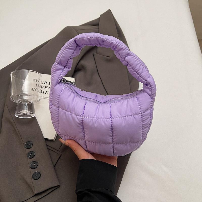 Mini cloud bag rhombus new simple down bag handbag mini small bag mobile phone bag