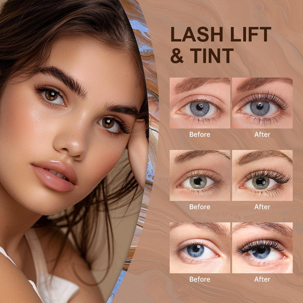 Lash Lift and Tint Kit Semi-permanent Brow Professional Brow Lamination Eyelash Lifting Perming Lashes Dye Eyelash Eyebrow Makeu
