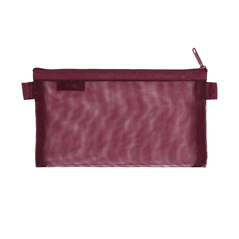 Simple Transparent Mesh Office Student Pencil Cases Nylon School Supplies Pen Box