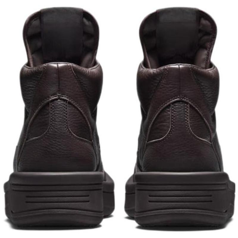 Rick Owens DRKSHDW x Converse TURBOWPN Leather High Top Vintage Basketball Shoes Unisex Chocolate