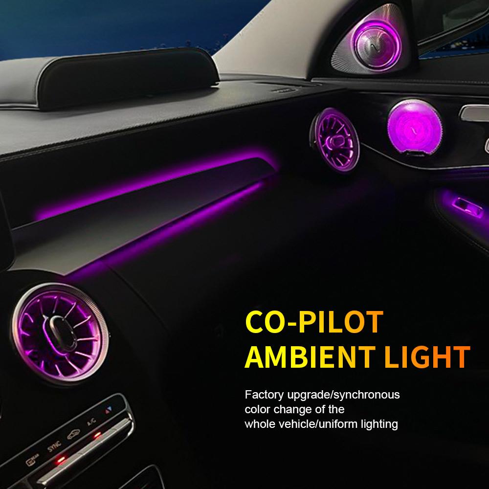 3/64 Colors the Co-pilot's Ambient Light Guides Light and Down Interior Decorative Light  For Mercedes-Benz C/GLC Class W205 X25