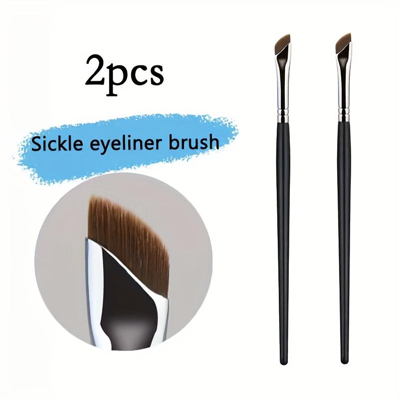 Ultra Thin Sickle Eyeliner Brush, Knife Edge Liquid Eyeliner Brush