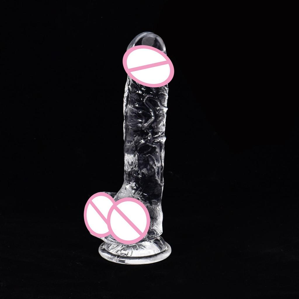 Crystal Simulation Dildo Vibrator – Thick, Lengthened Adult Sex Toy for Women