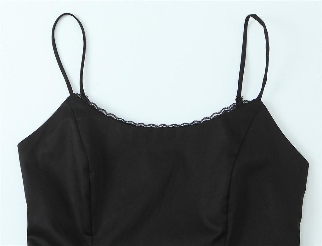 Chic French Lace-Trimmed Waist-Cinching Strapless Camisole for Women
