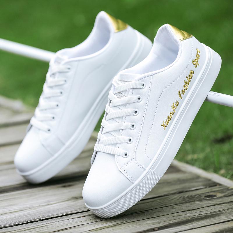 2025 New Men Sneakers Fashion Breathble Vulcanized Shoes Pu Leather Platform Shoes White Lace Up Casual Footwear Zapatos Mujer