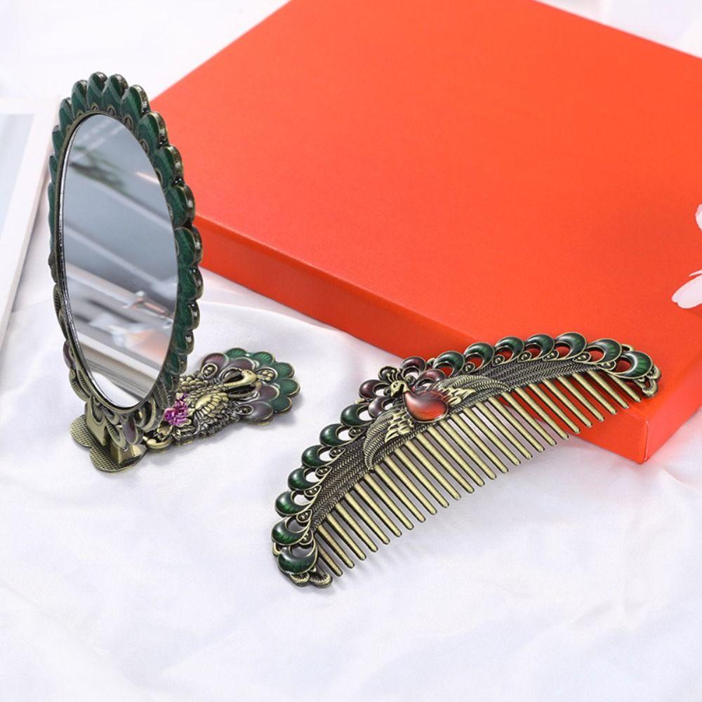 Hand-held Princess Make Up Mirror Vintage Folding Cosmetic Mirror Vanity Mirror Middle East