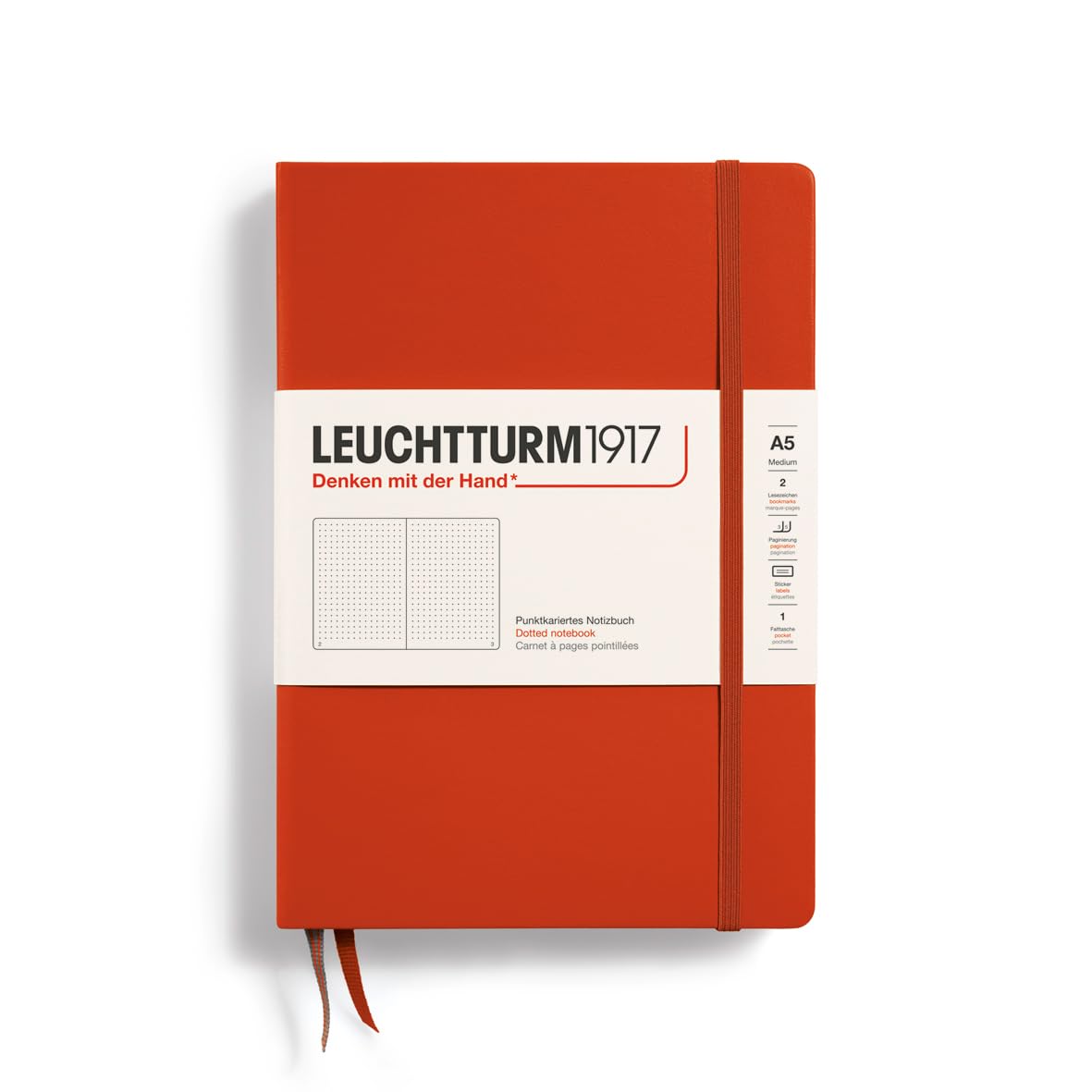 Leuchtturm A5 Блокнот в точку Лиса Красный 367251 (Официальный импорт)