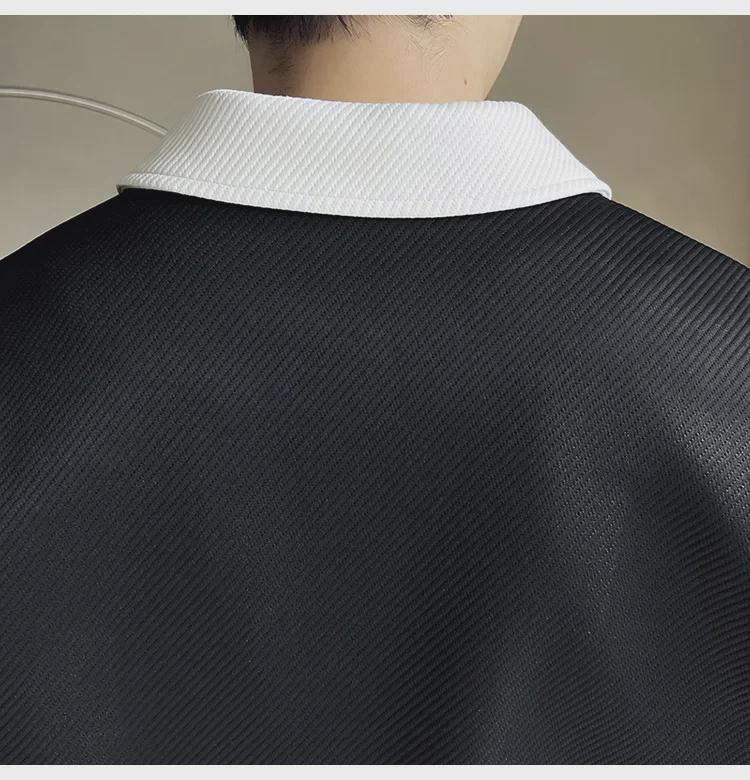 Men's 2023 Spring Korean Casual Trend Lapel Jacket - Stylish Color Block Fashion Top