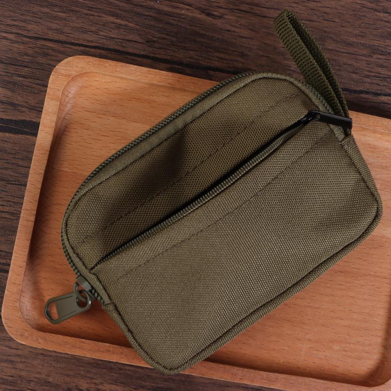 Oxford-stoff Herre Lommebok Ørepropp Oppbevaringsveske Kredittkortholder Etui For Gutter Jenter Reise Bankkort Organiserer Glidelås Myntpung