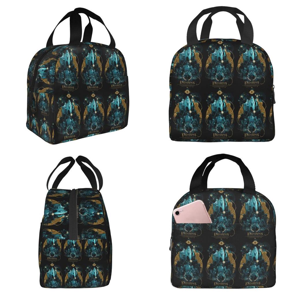 The L-Lord Of The Rings Magic Movie Insulated Lunch Bag for Women Office Cooler Thermal Food Box Tote Lunch Boxes Container