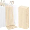 1pc Cheesecloth Table Runner Country Style Gauze Cheese Cloth Tablecloth For Wedding Bridal Shower Baby Shower Birthday Party