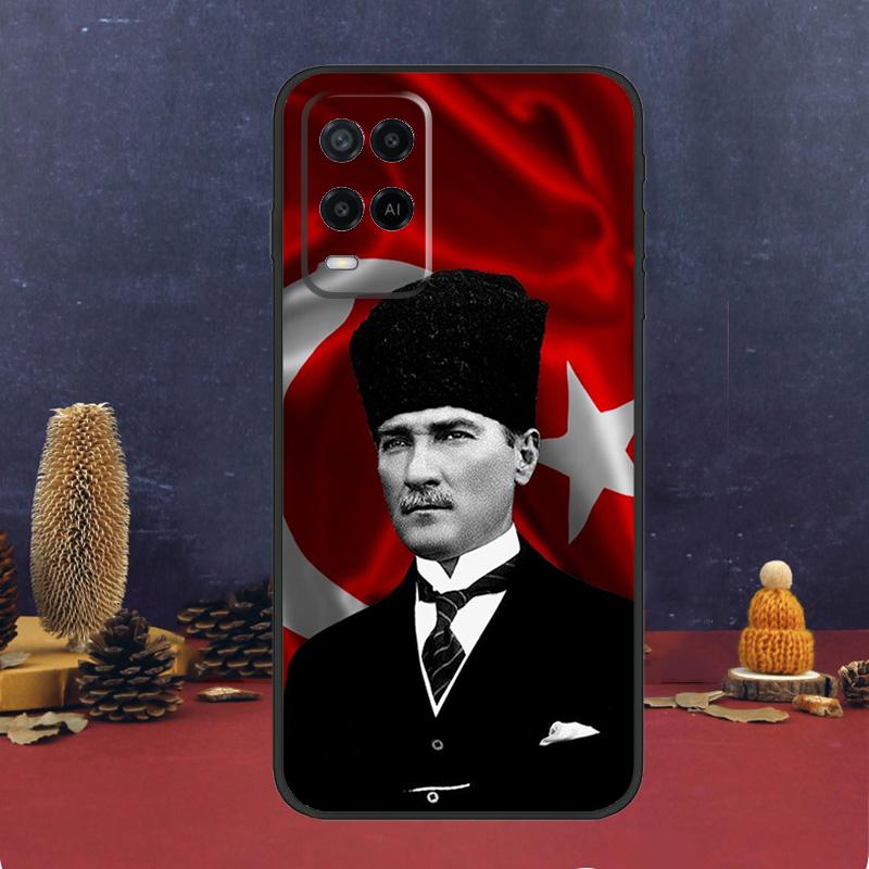 Turkey Mustafa Kemal Ataturk For OPPO A58 A78 A98 A15 A16 A17 A76 A96 A77 A52 A72 A5 A9 A79 A94 A74 A57S A53S A54S Case