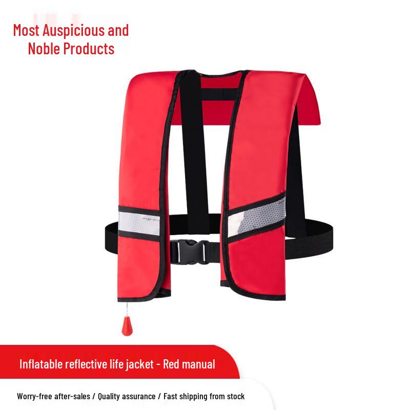 Inflatable Reflective Life Vest for Water Rescue Manual