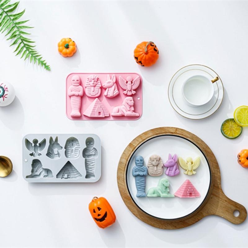 Food Grade Silicone Egyptian Chocolate Mould Set Of 6 For Desserts And Crafts