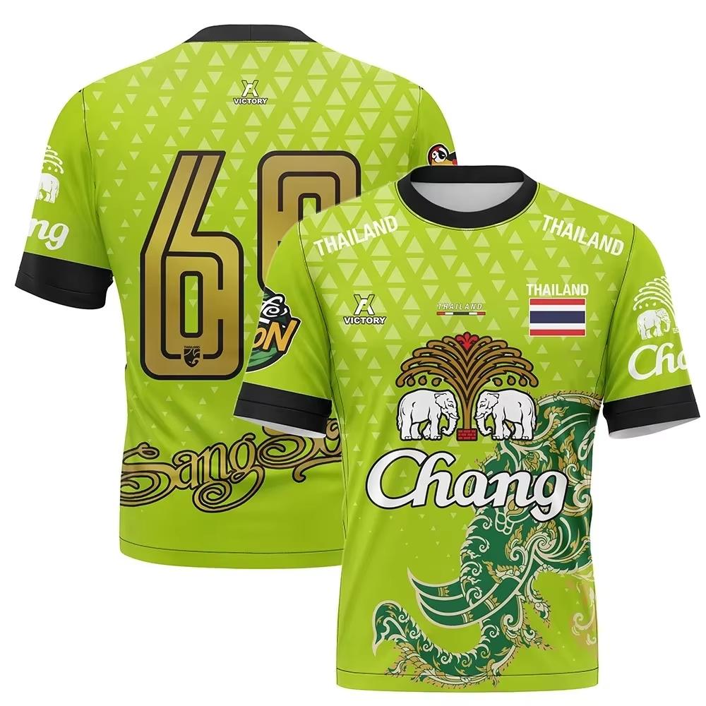 Thai 3D Printed Short Sleeved Summer Street T-shirt Men's Breathable T-shirt Lightweight and Comfortable Short Sleeved Soft and