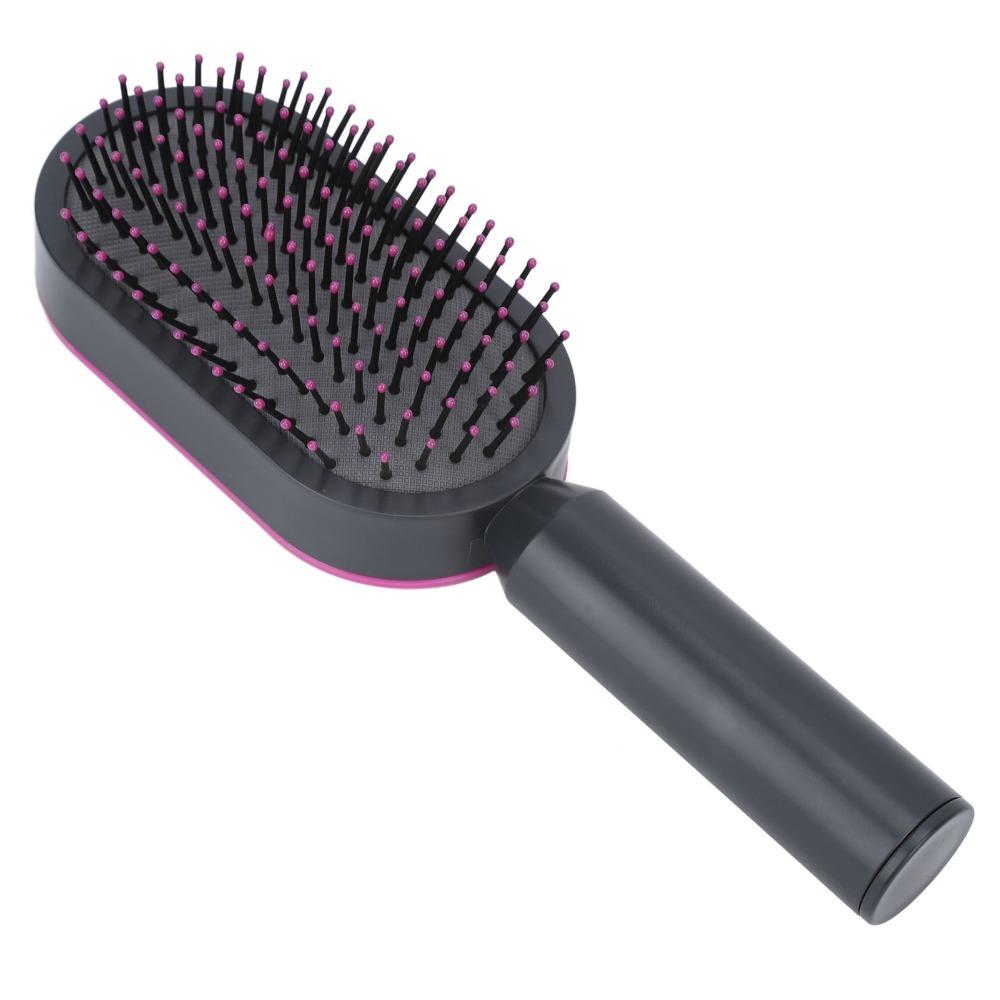 Plastic Paddle Hairbrush Compact Scalp Massager Brush Salon Use Hair Detangling Brush For Home Use