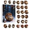 Weihnachts-Tier-Adventskalender Acryl-Hängeornament Geschenk für Kinder und Freunde