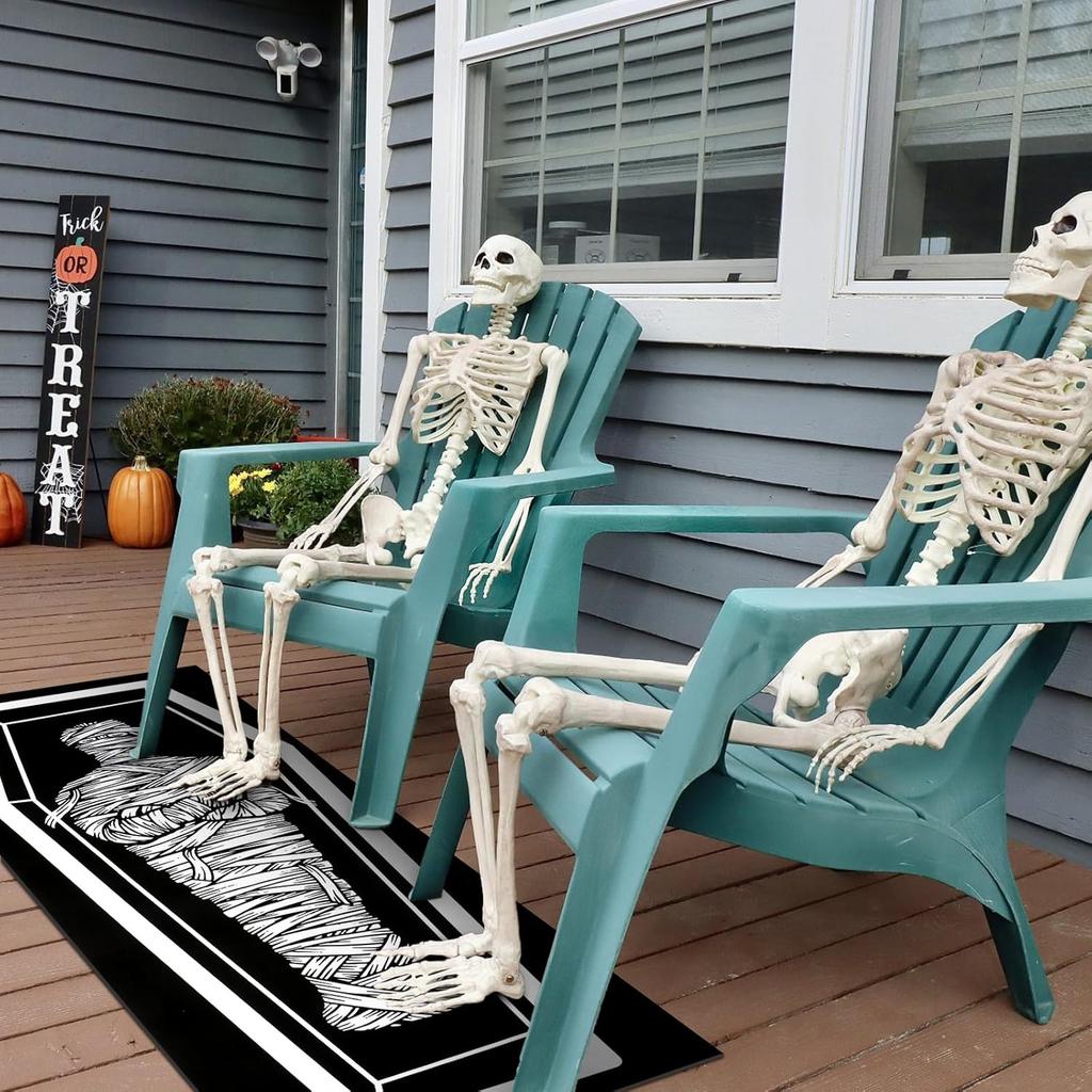 Halloween Carpet, Coffin, Mummy, anti-slip and absorbent carpet, living room, kitchen, corridor decoration carpet