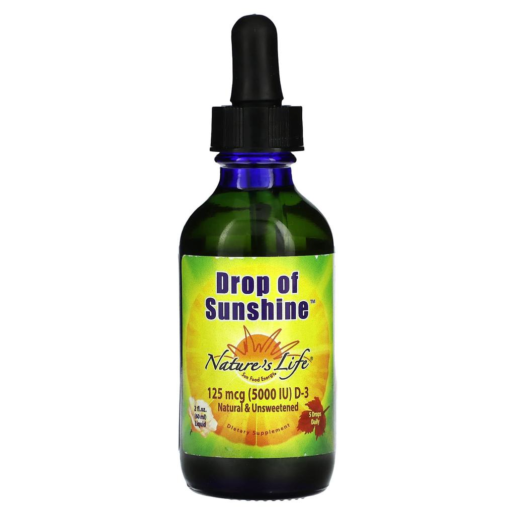Nature'S Life, Drops of Sunshine, 125Mcg(5,000Iu), 60Ml(2Fl Oz)