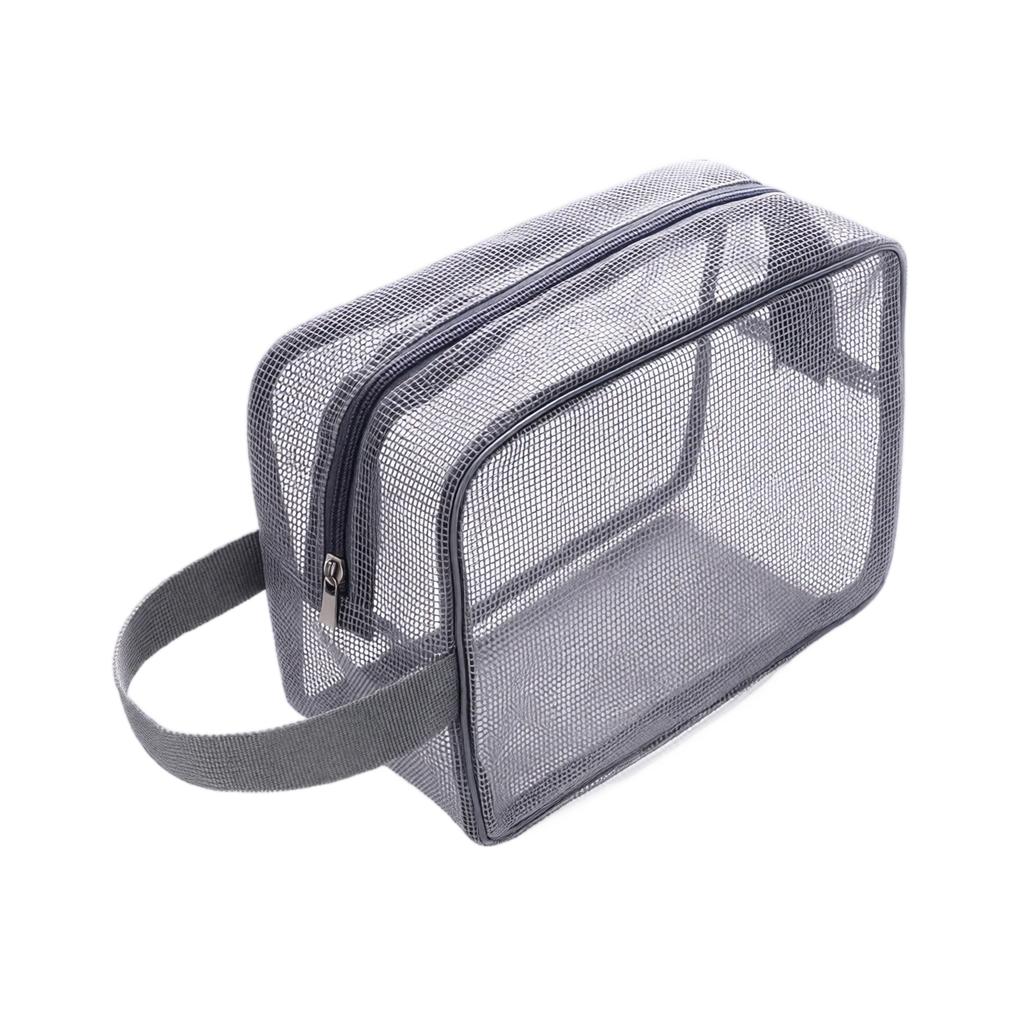 Men's Mesh Toiletry Bag Portable Travel Shaving Kit Storage