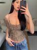 Damen Frühling/Sommer 2025 Sexy Leopard Print Crop Tanktop